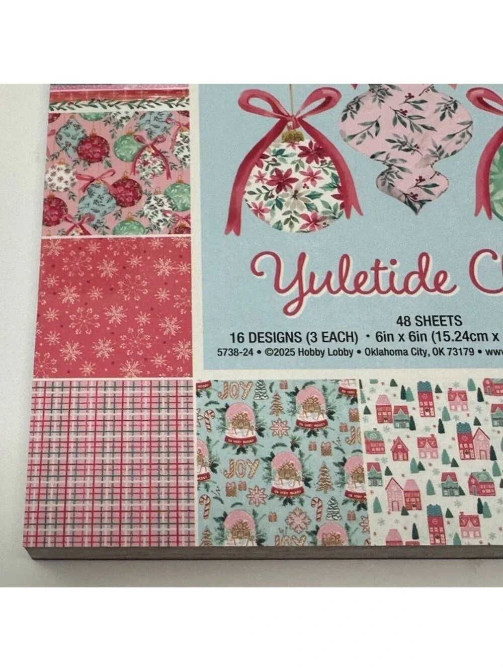 Yuletide Cheer 6x6 Paper Pad Christmas 2025 Pinkmas 48 Sheets Hobby Lobby New 1